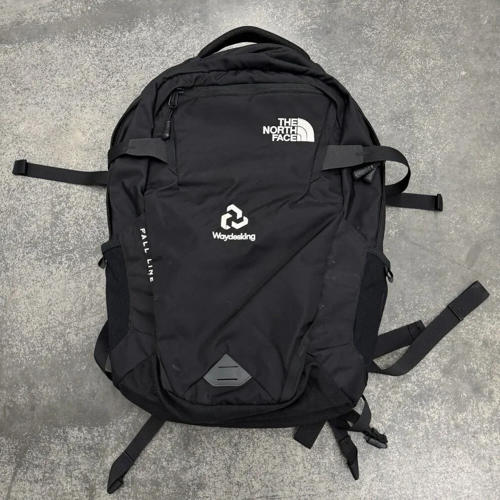 The North Face Fall Line Backpack Black School Travel Work - Company Logo